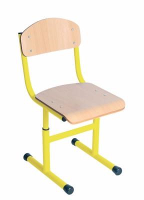 Стілець учнівський Т-подібний на круглій трубі, з хім. стійким покриттям HPL, регулюється на ростові групи №4-6 АНШАР ГРУП (90295 HPL)